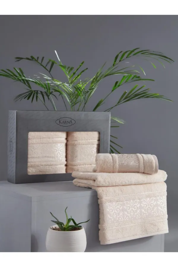 Karna Home  Armond 2-teiliges Bambus-Badetuch-Set