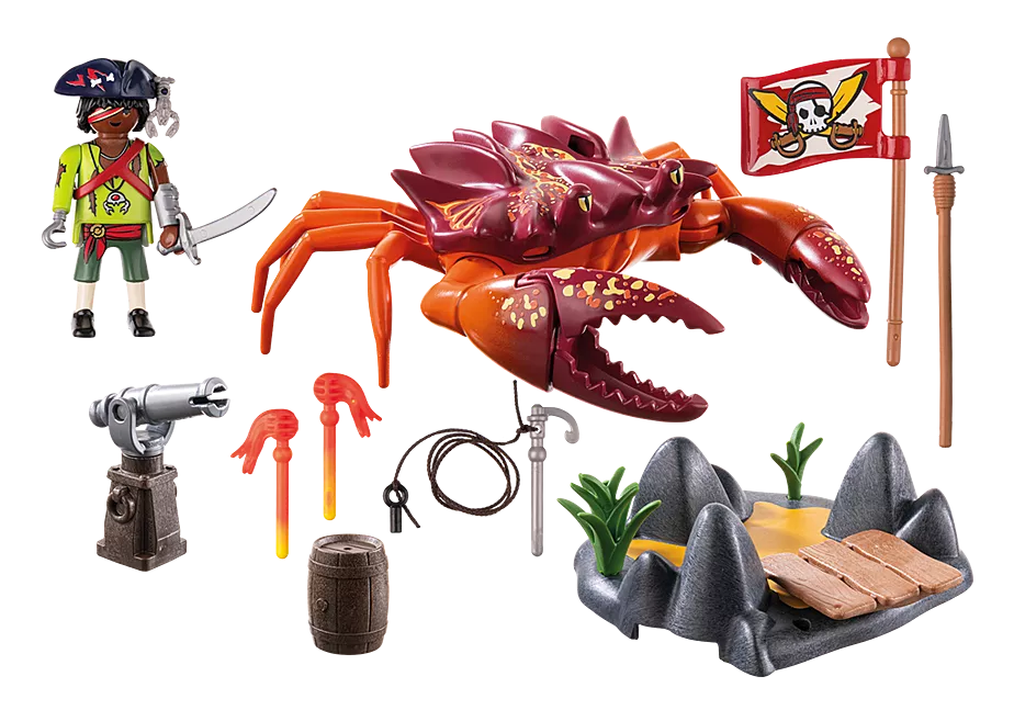 Kampf gegen die Riesenkrabbe