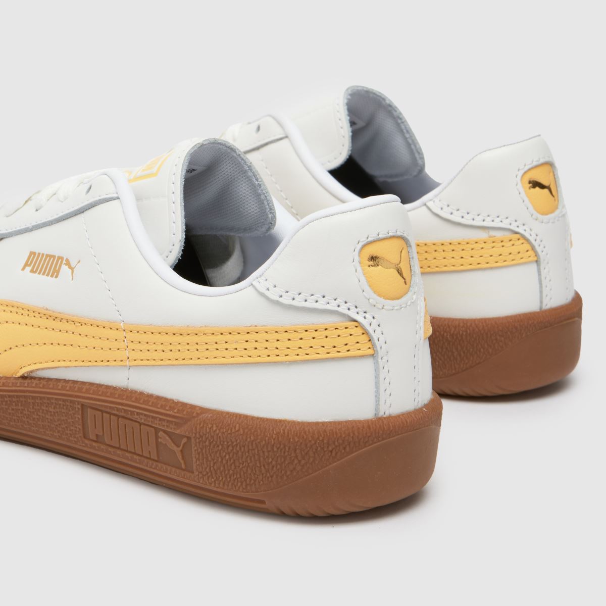 PUMA Terrace Classic-sneakers i vitt och gult