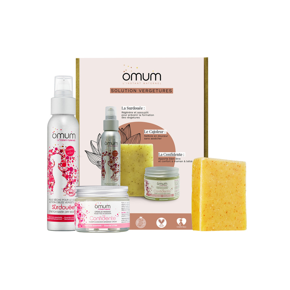 Omum Coffret Solution Vergetures Coffret 3 soins anti-vergetures bio