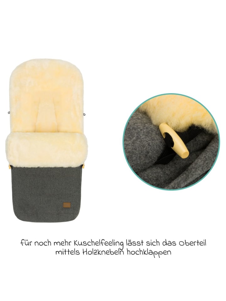 fillikid Lammwoll-Fußsack Bernina Wool für Buggy, in grau günstig kaufen onesize