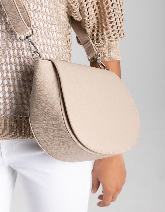 Schultertasche - Druckknopf-Lasche