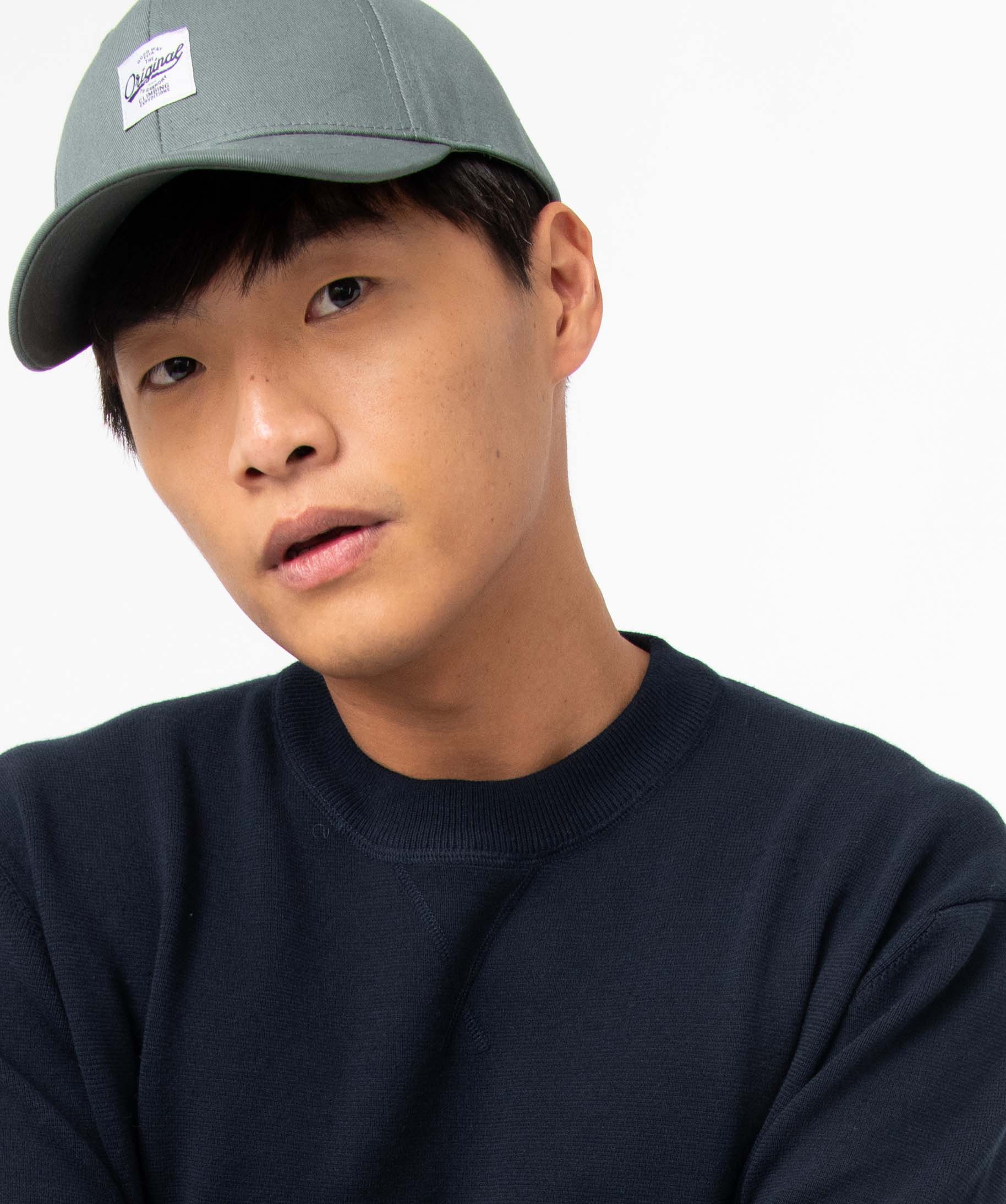 Pull homme à col rond en maille unie bleu fonce | GEMO