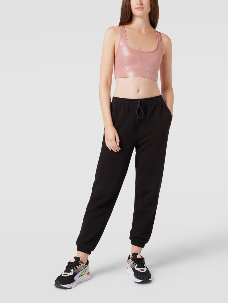 Bustier in schimmernder Optik in rosa