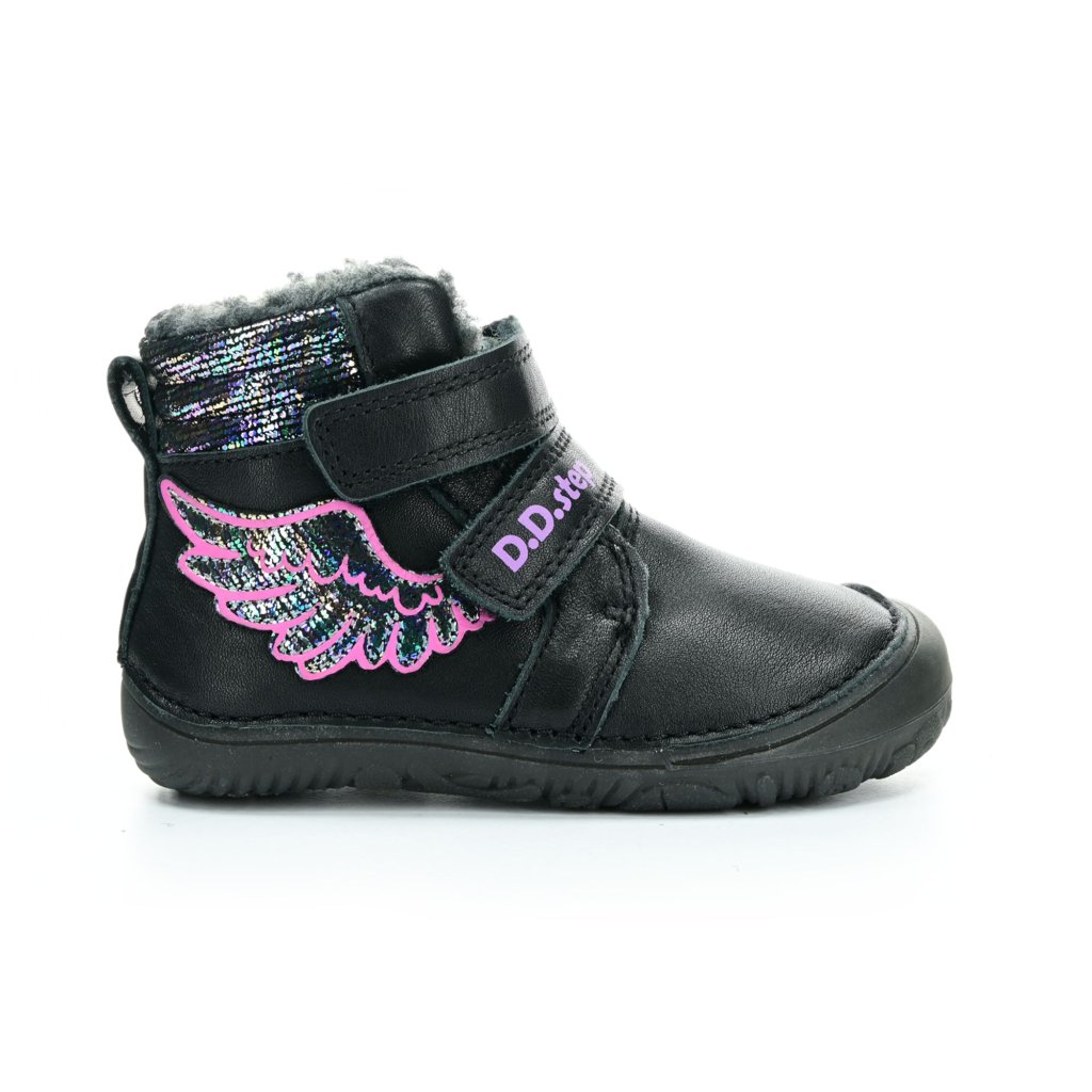 D.D.Step W073-364A schwarze Barfuß-Stiefeletten