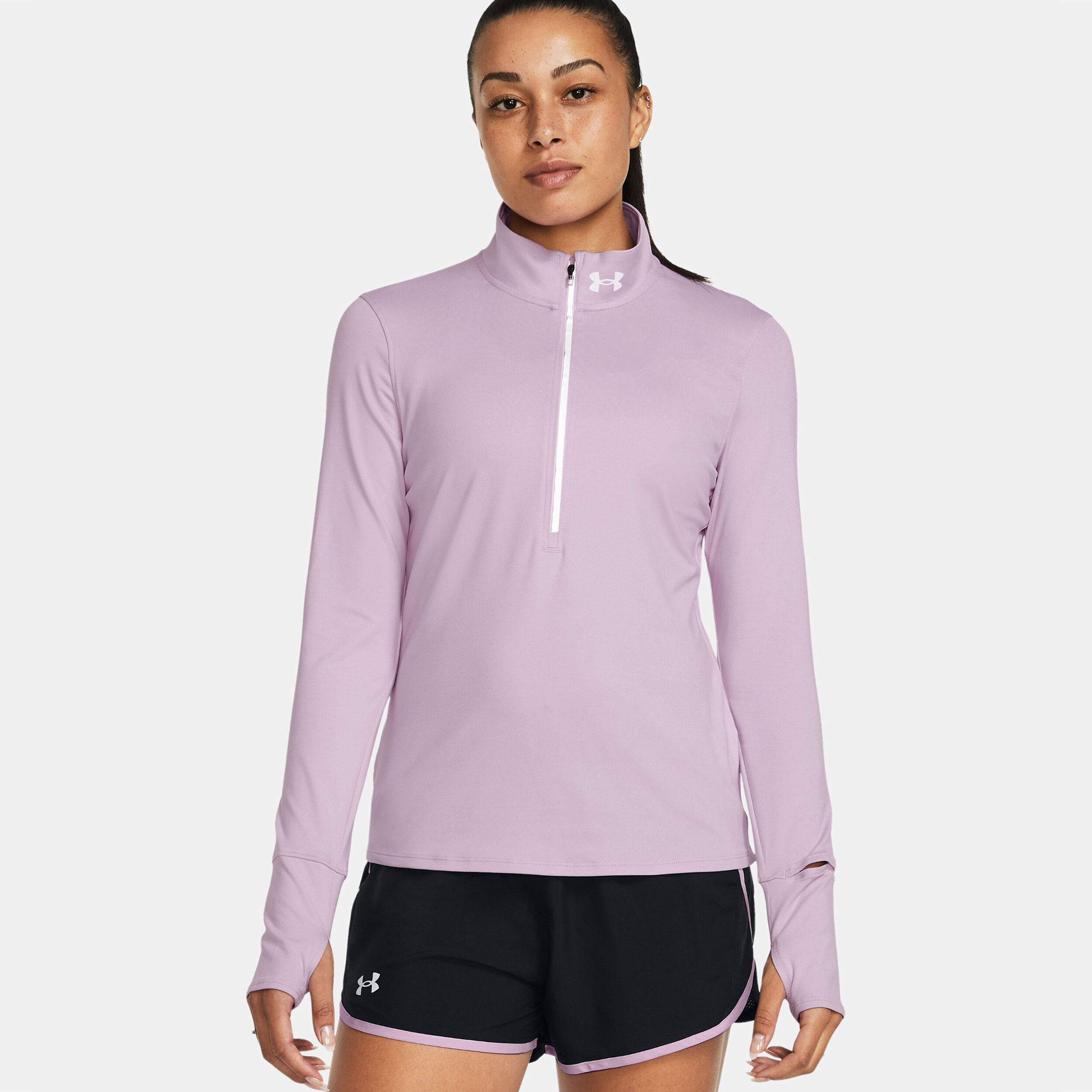 Qualifier Run 1/2 Zip Lauftop Damen - Lila