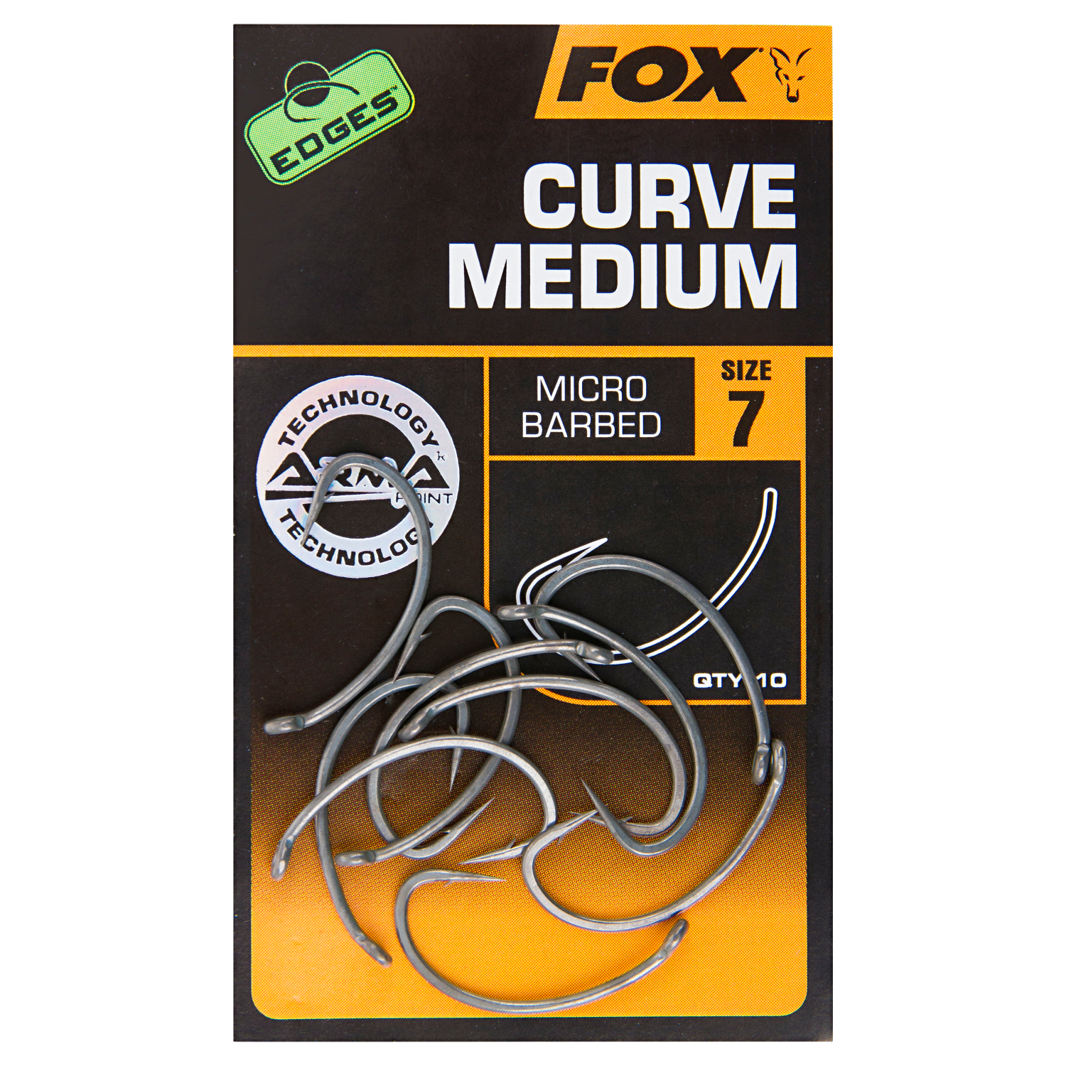 Fox Carp Angelhaken Edges Curve Medium Hooks X10