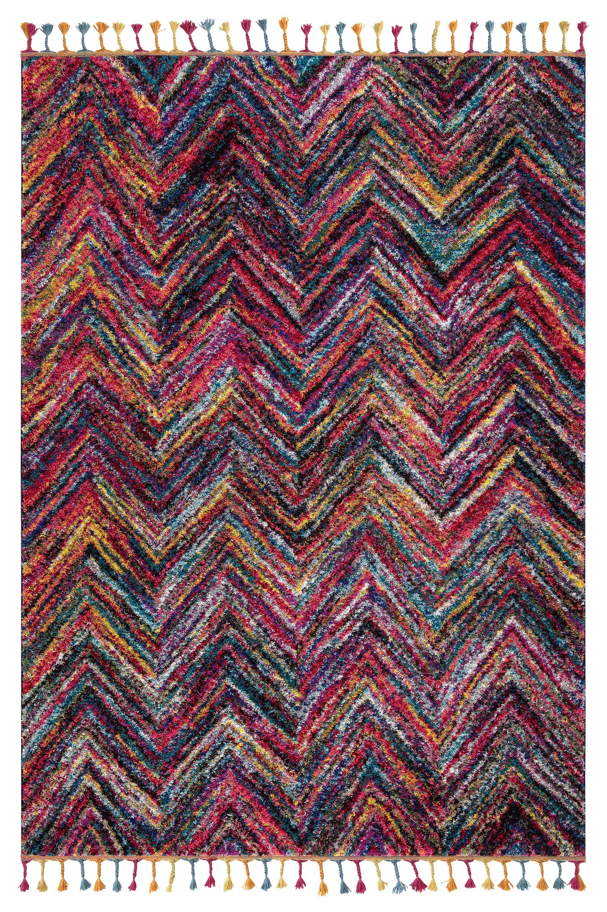 Orientteppich MARAKESH 0938A, TEPPIA, rechteckig, Höhe: 20 mm, Kurzflor Teppich Rutschfest Bunt Küchenteppich