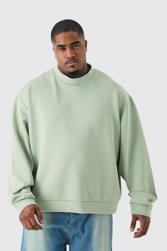 Plus kastiges Oversize Scuba Sweatshirt