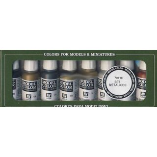 Model Color Set: Metallic Colours (8)
