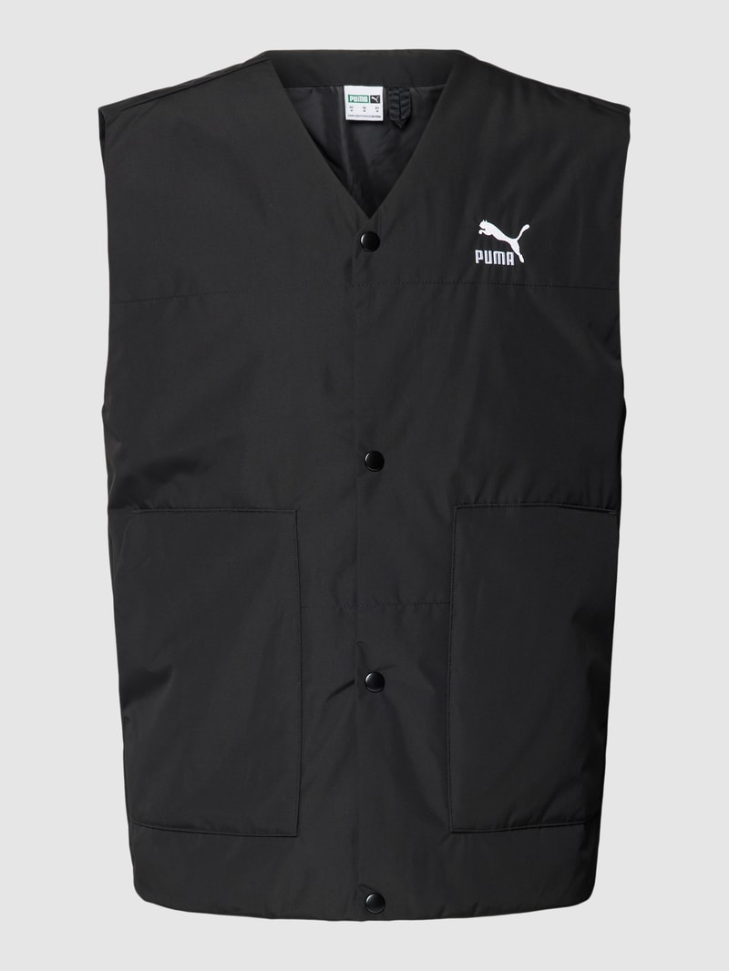 Weste mit Label-Stitching in schwarz