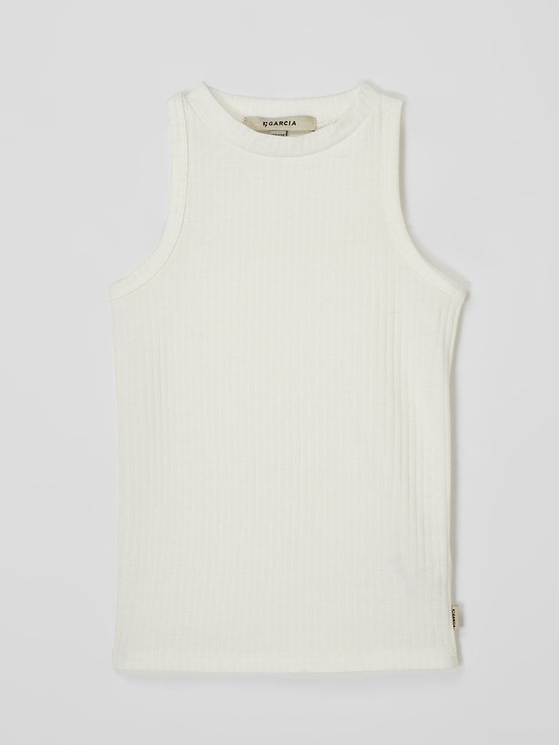 Top mit Viskose-Anteil in offwhite