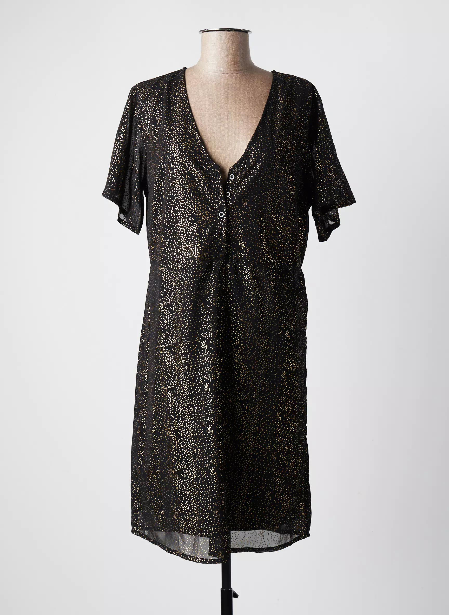 Ichi Robes Mi Longues Femme couleur noir