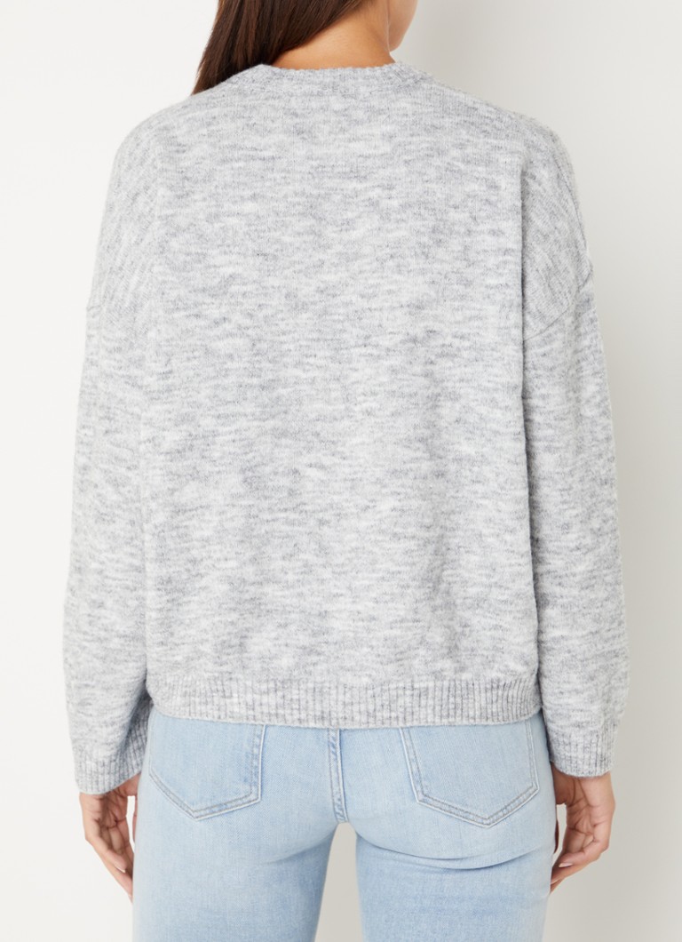 French Connection Kezia fine-knit pullover in wool blend with drawstring