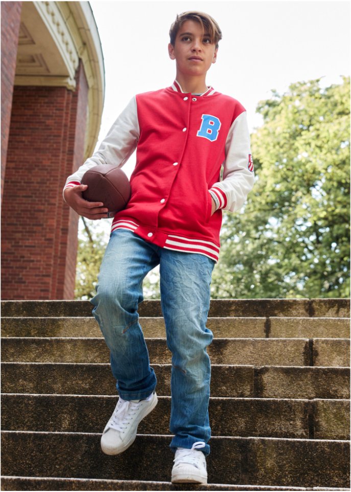 Kinder Sweatjacke im Collegelook