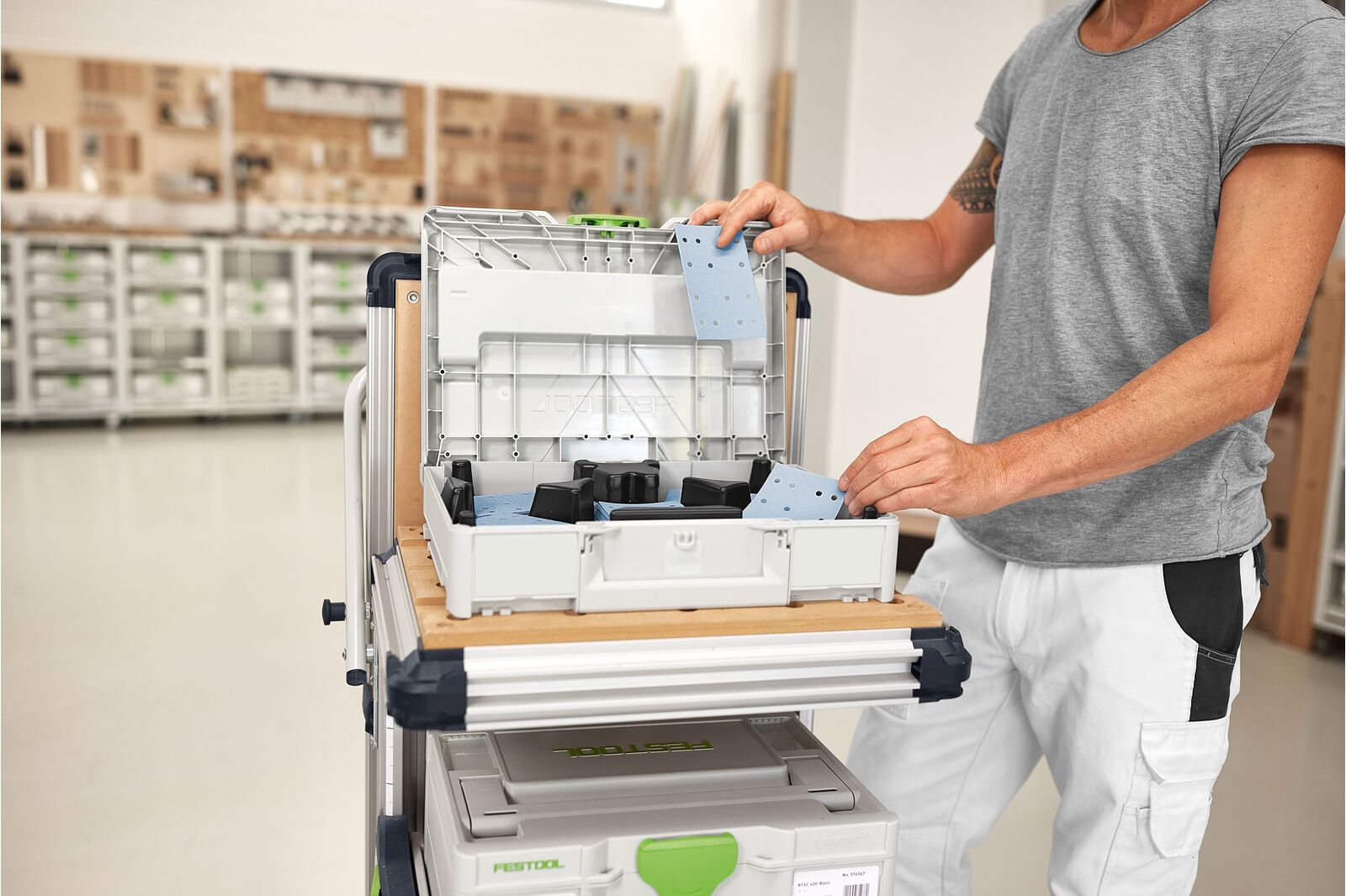 „Festool“ priedai 578194 Šlifavimo medžiagų Systainer³ SYS-STF 80X133 GR rinkinys