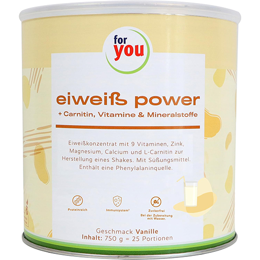 FOR YOU eiweiß power Vanille Pulver  750 g  Pulver