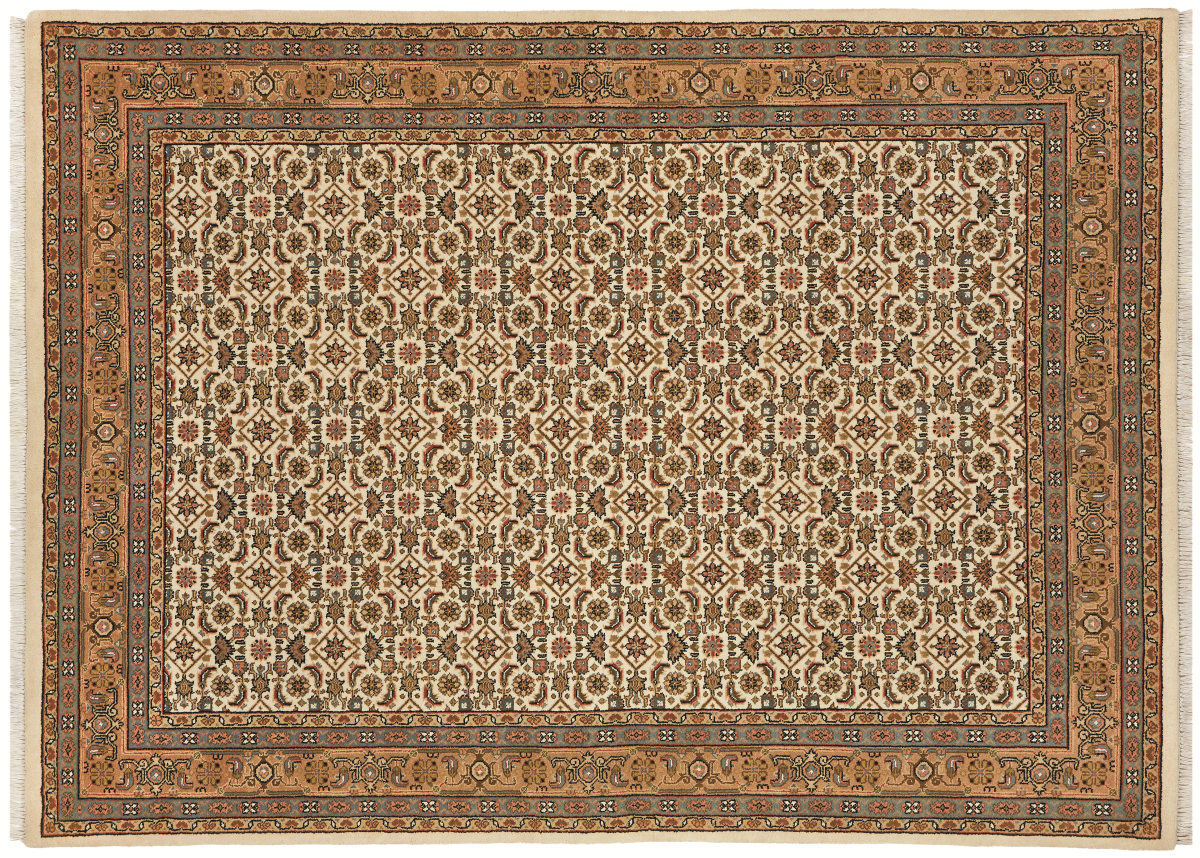 Teppich aus Indien Benaras Herati 20 beige 40 x 60 cm