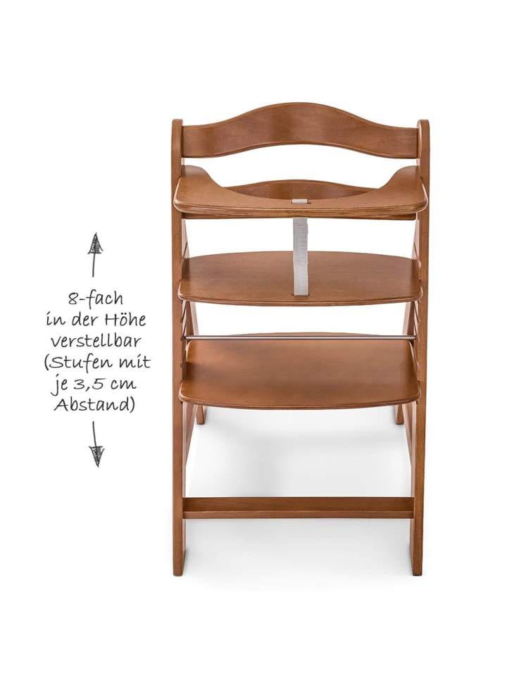Hauck Hochstuhl Alpha Plus - Walnut in braun günstig kaufen onesize