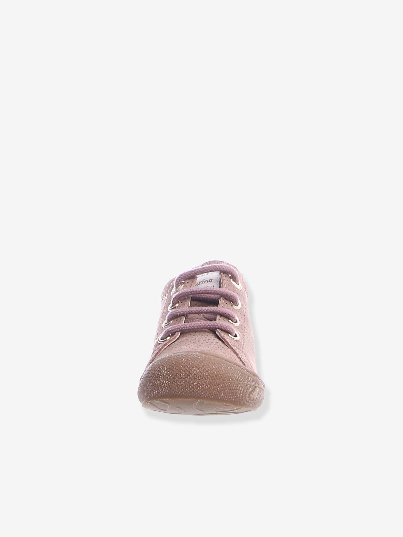 Naturino Mädchen Baby Lauflernschuhe COCOON NATURINO - rosa getupft glanzeffekt