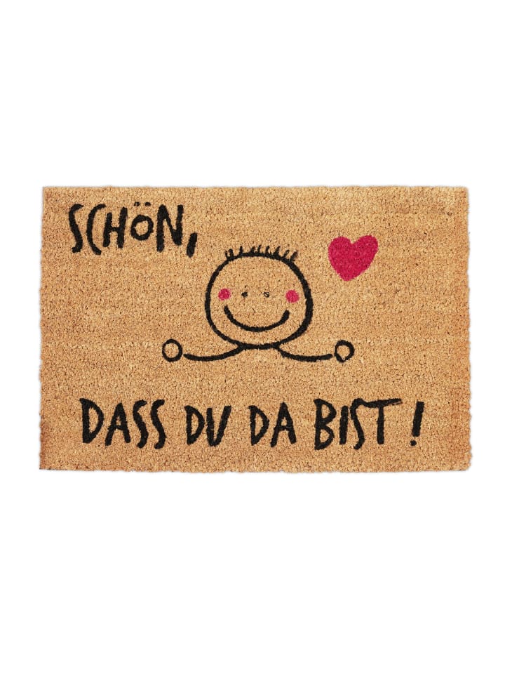 relaxdays Fußmatte Schön, dass du da bist in Natur - 40 x 60 cm günstig kaufen onesize