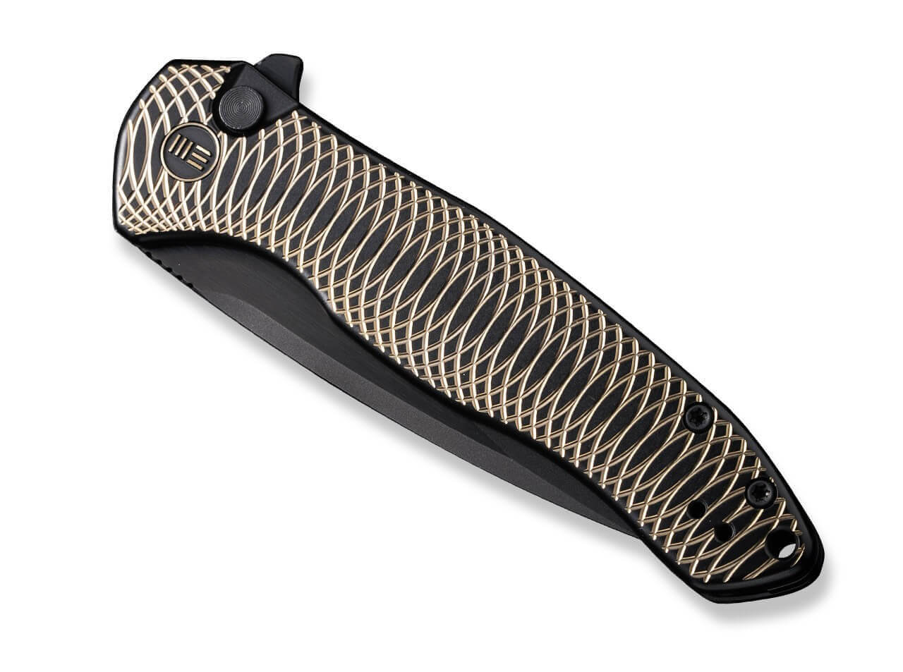 Button Lock Kitefin Titanium Black & Golden Ripple
