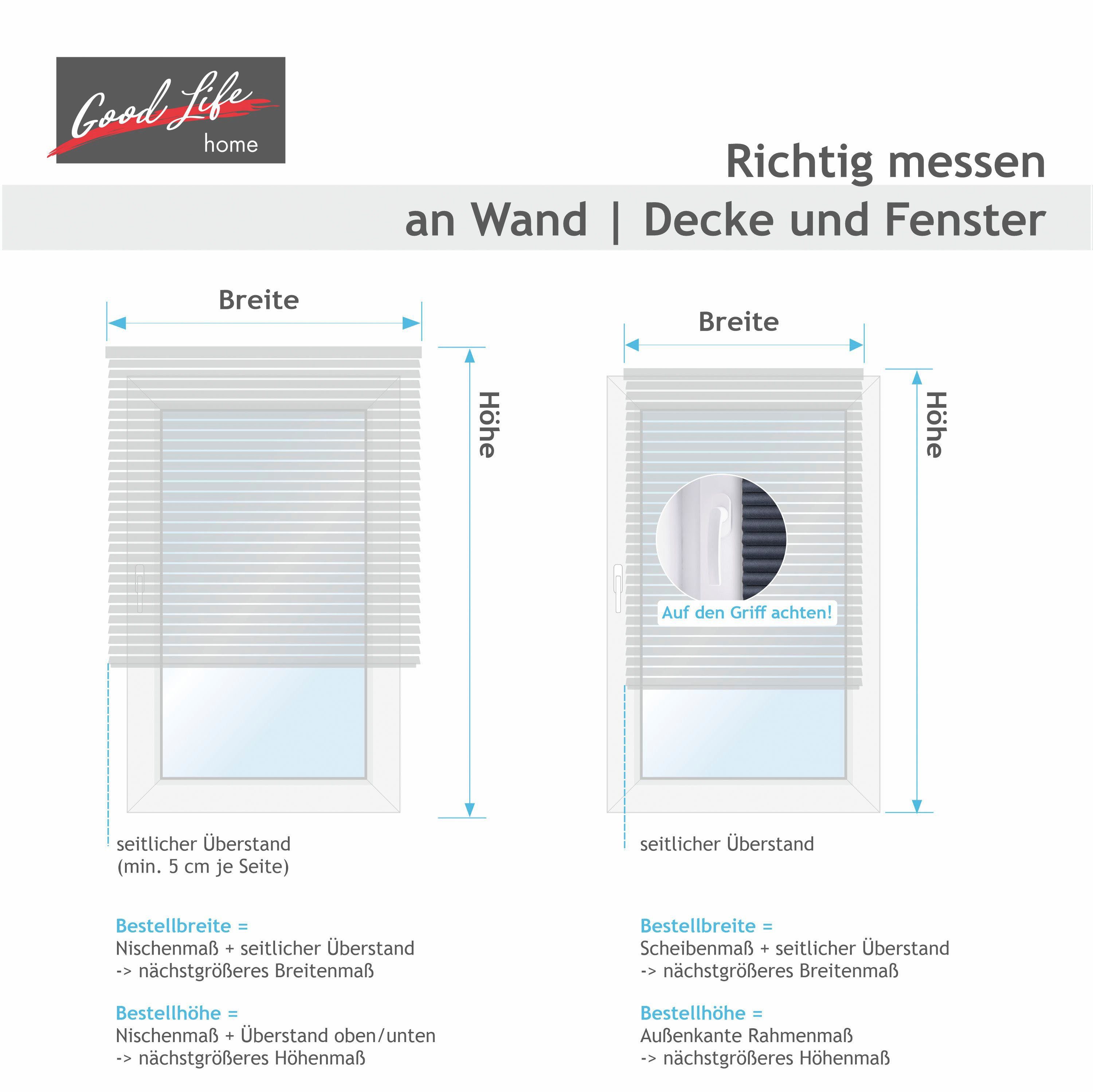 Jalousie Matti, Good Life, ohne Bohren, freihängend, Klemmfix-Jalousie aus Aluminium