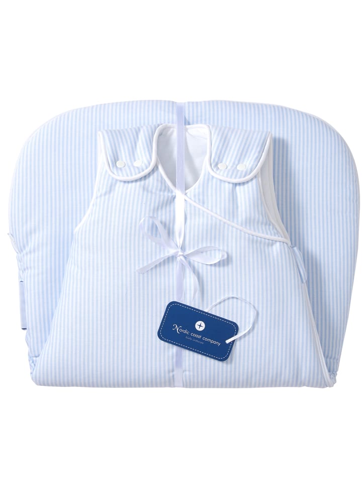 nordic coast company  Schlafsack in Blau Weiß gestreift günstig kaufen