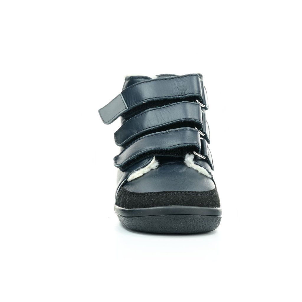 Beda Just Black mit Membran (BF 0001/W/MK/Y/SO) schwarze Winter-Barfußstiefeletten