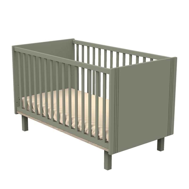 Lit bébé évolutif en lit junior Eléonore kaki