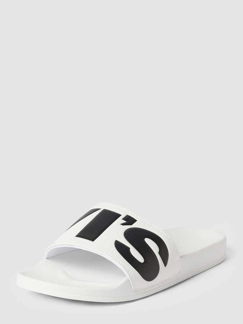 Slides mit Label-Print Modell 'JUNE' in weiß