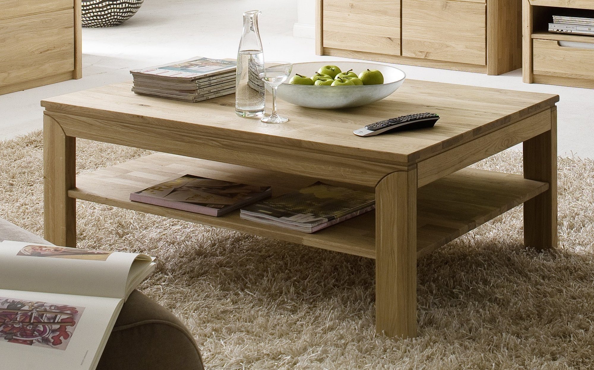 58 aufm Kessel Wohnwand Wohnzimmereinrichtung Massivholz Ianka Wohnzimmer komplett 5-tlg., (5-St)