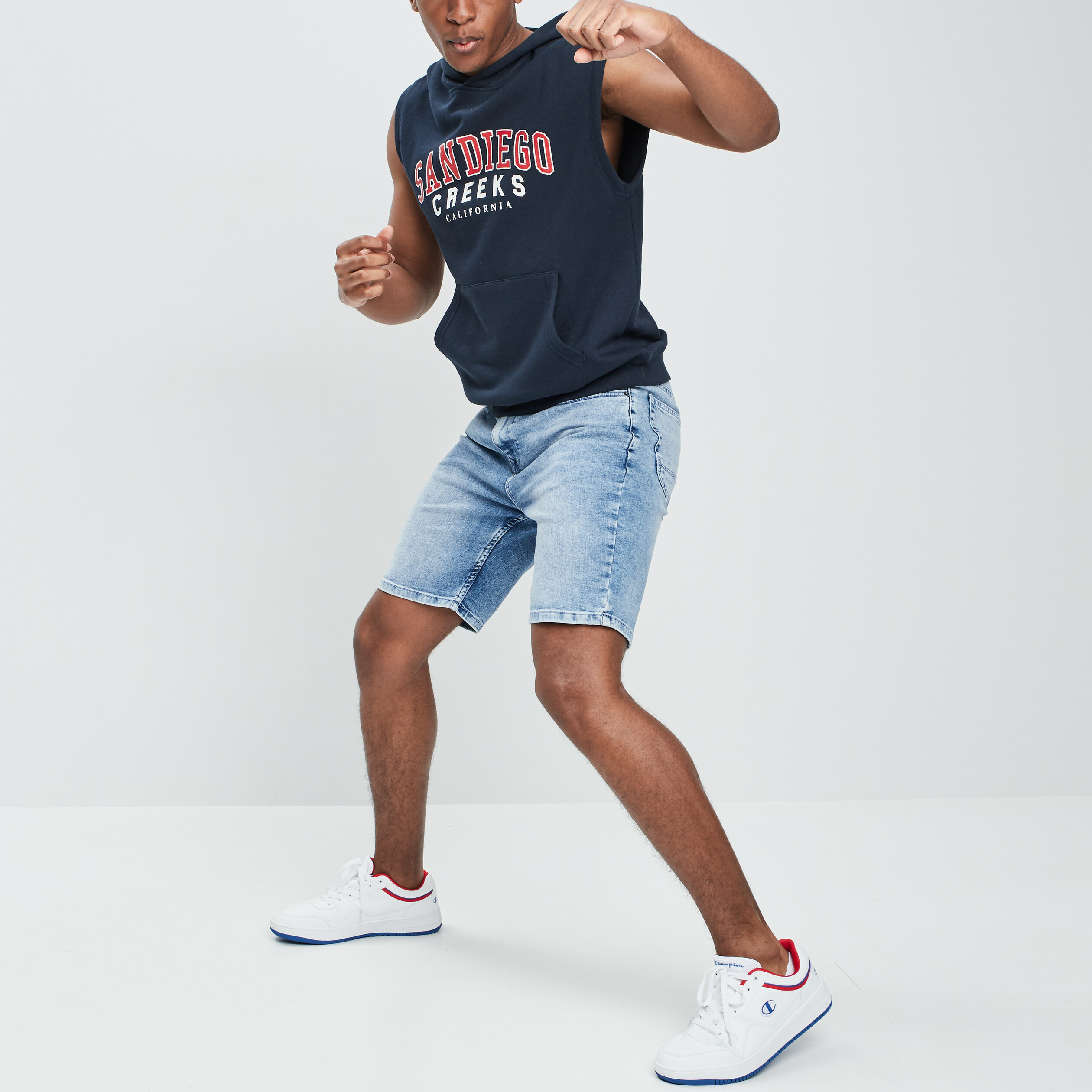 Sweat à capuche hoodie Creeks bleu marine homme | La Halle