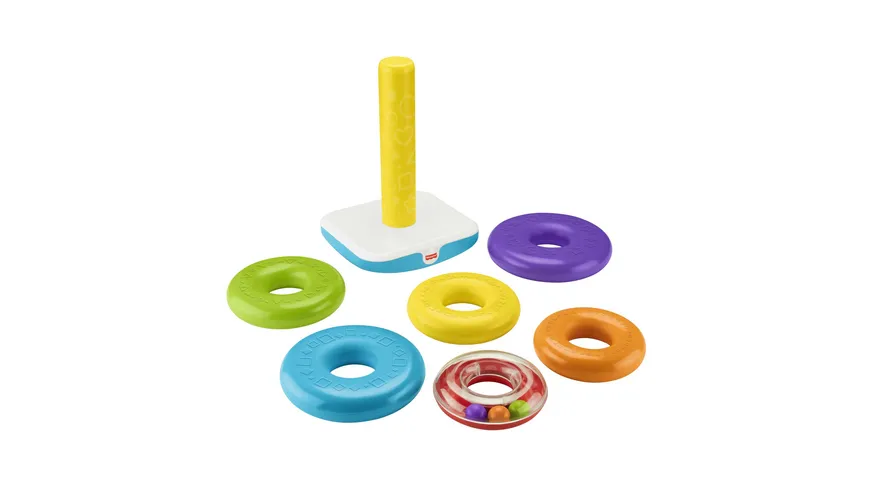 Fisher-Price Gigantische Farbring Pyramide, Steckspielzeug, Stapelturm