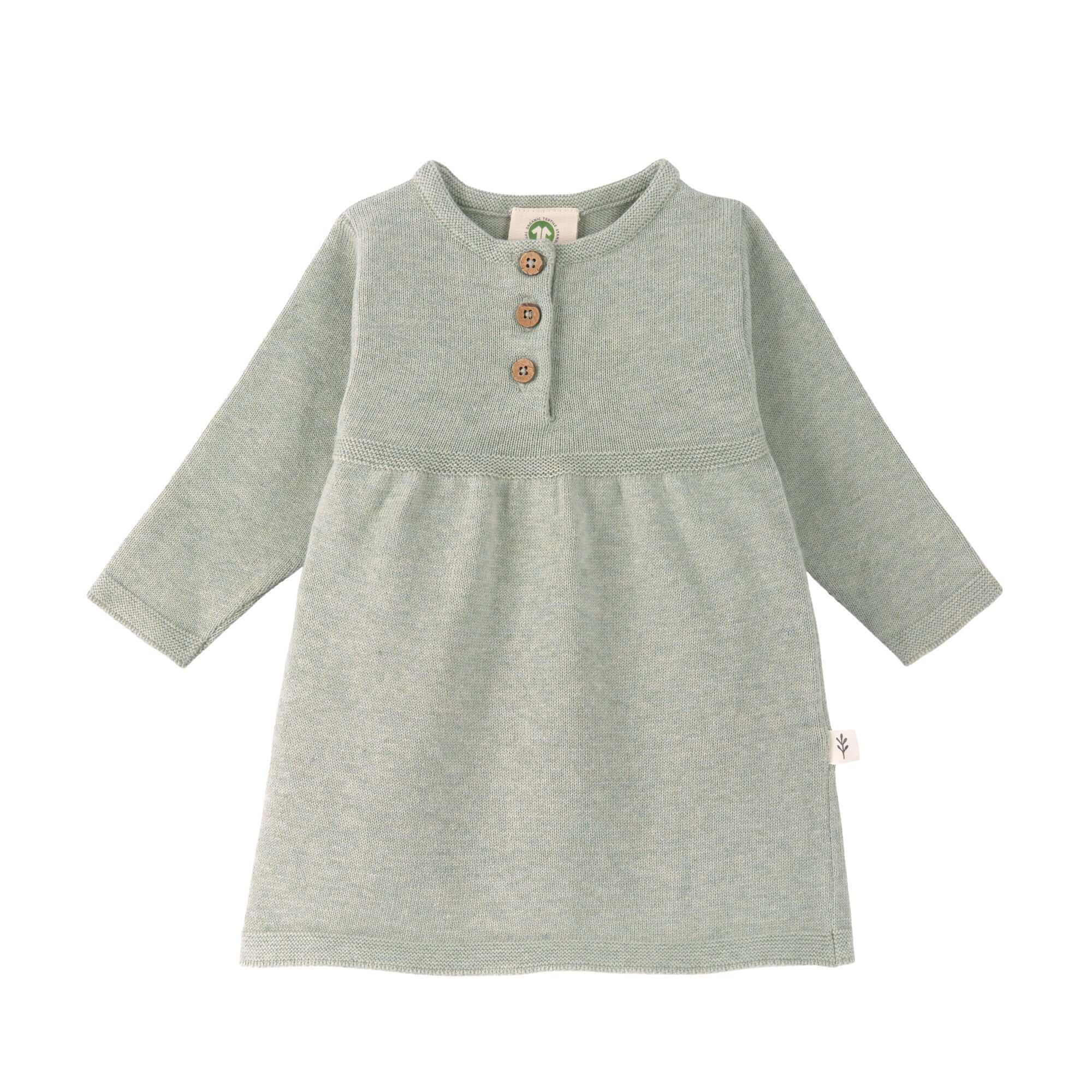 Babykleid - Strick Bio-Baumwolle, Salbei