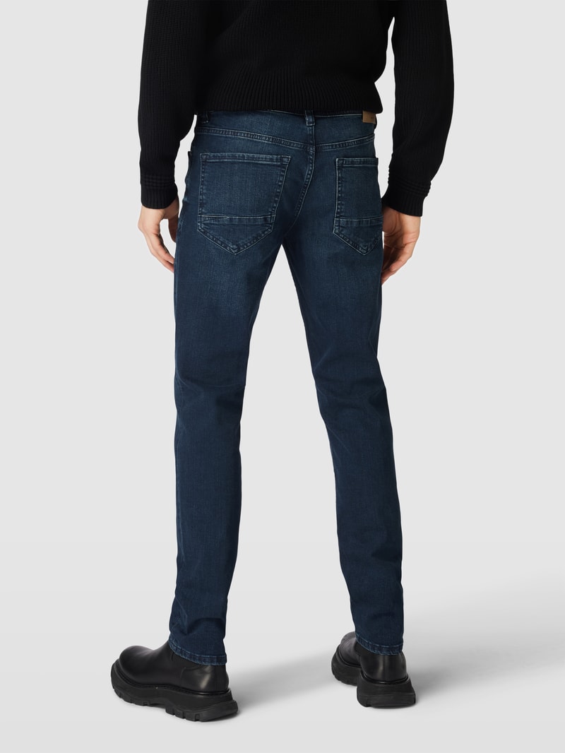 Jeans im Used-Look in rauchblau