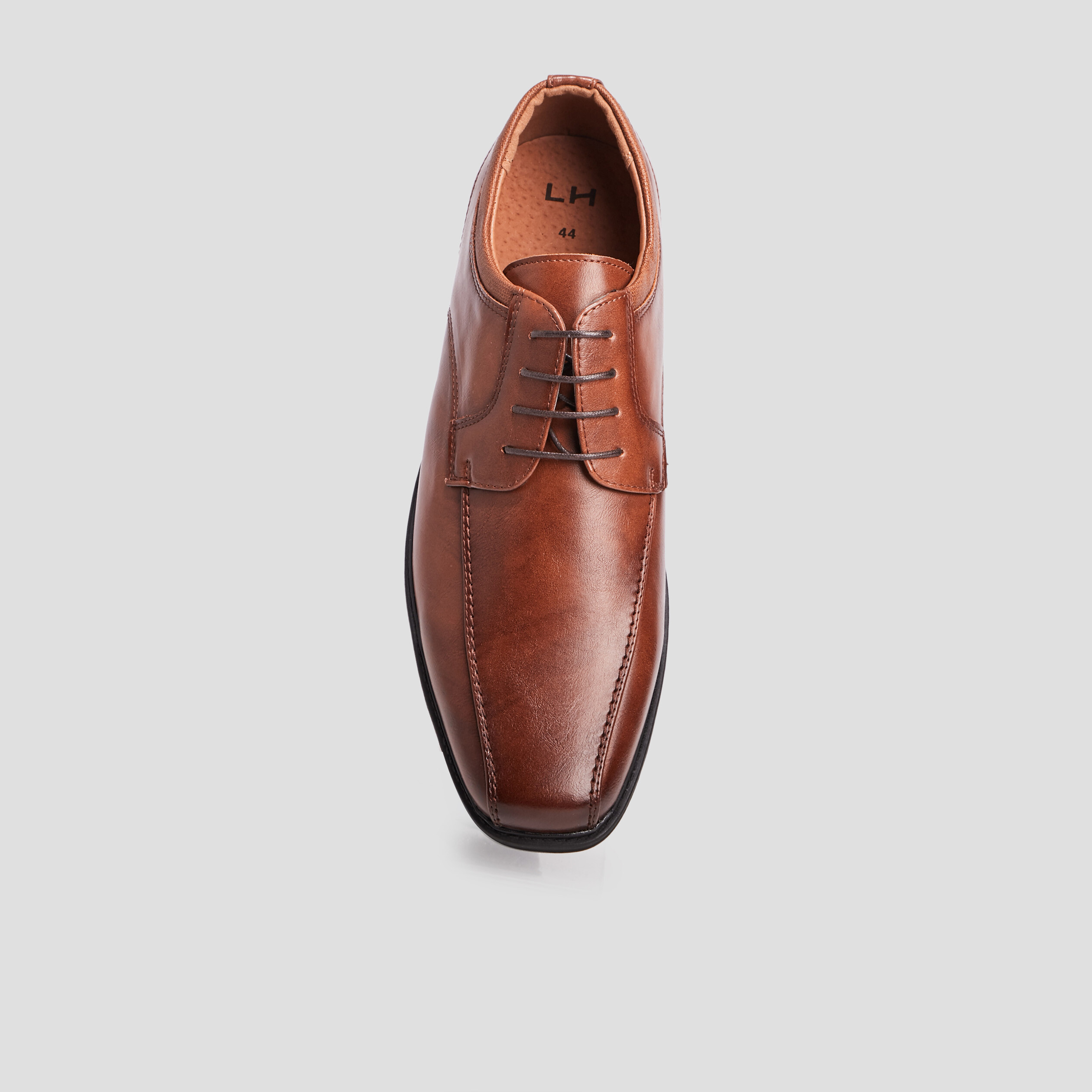 Derbies à lacets à bout carré marron homme | La Halle