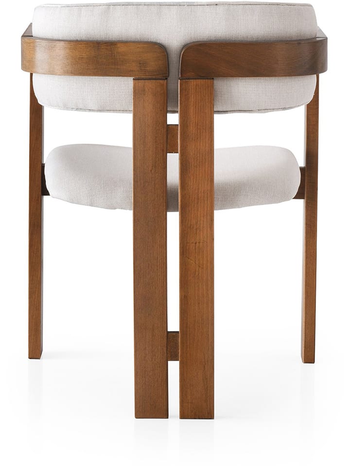 Evila Esszimmerstuhl in Weiß/ Braun - (B)58 x (H)76 x (T)49 cm günstig kaufen onesize