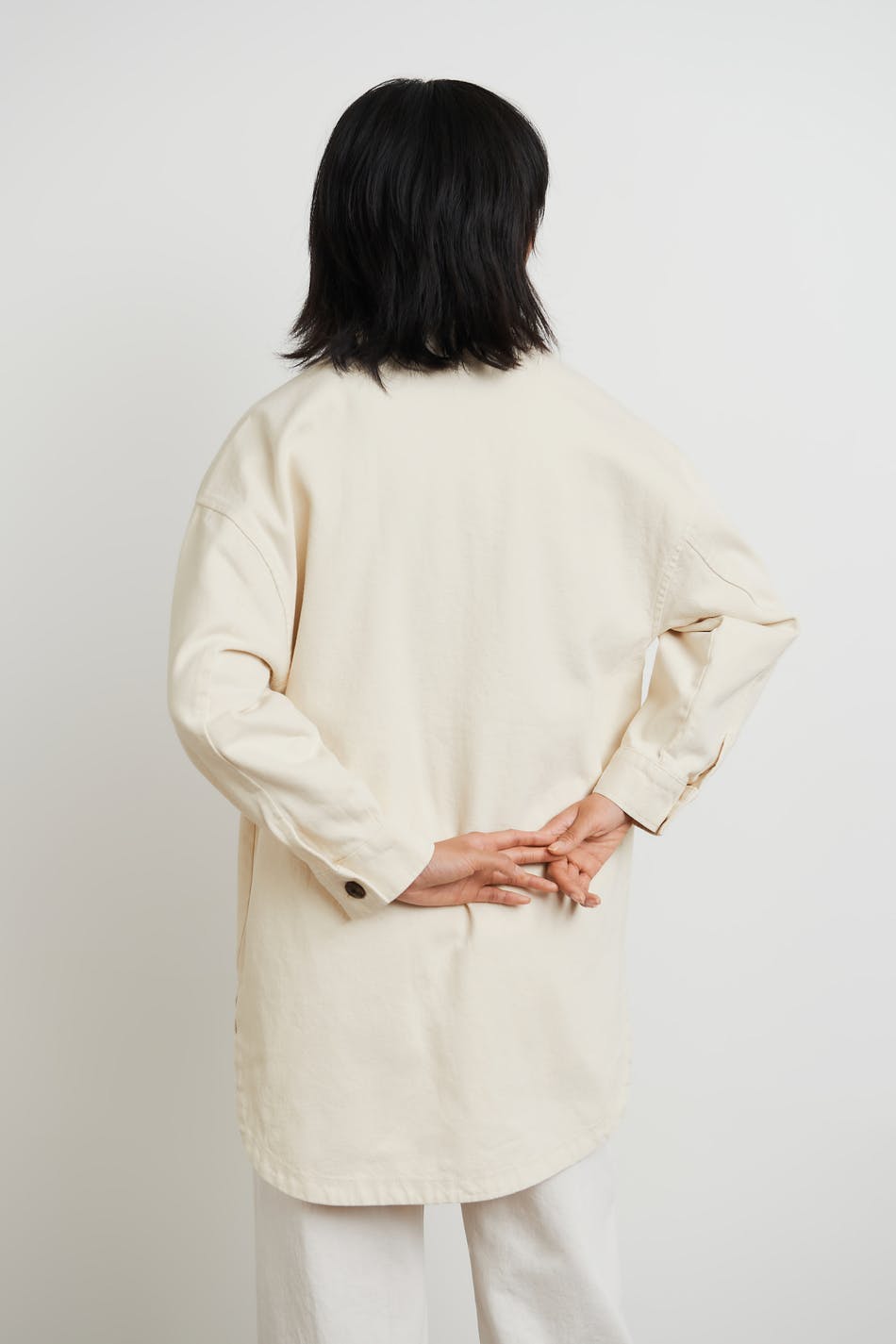 Denim twill overshirt