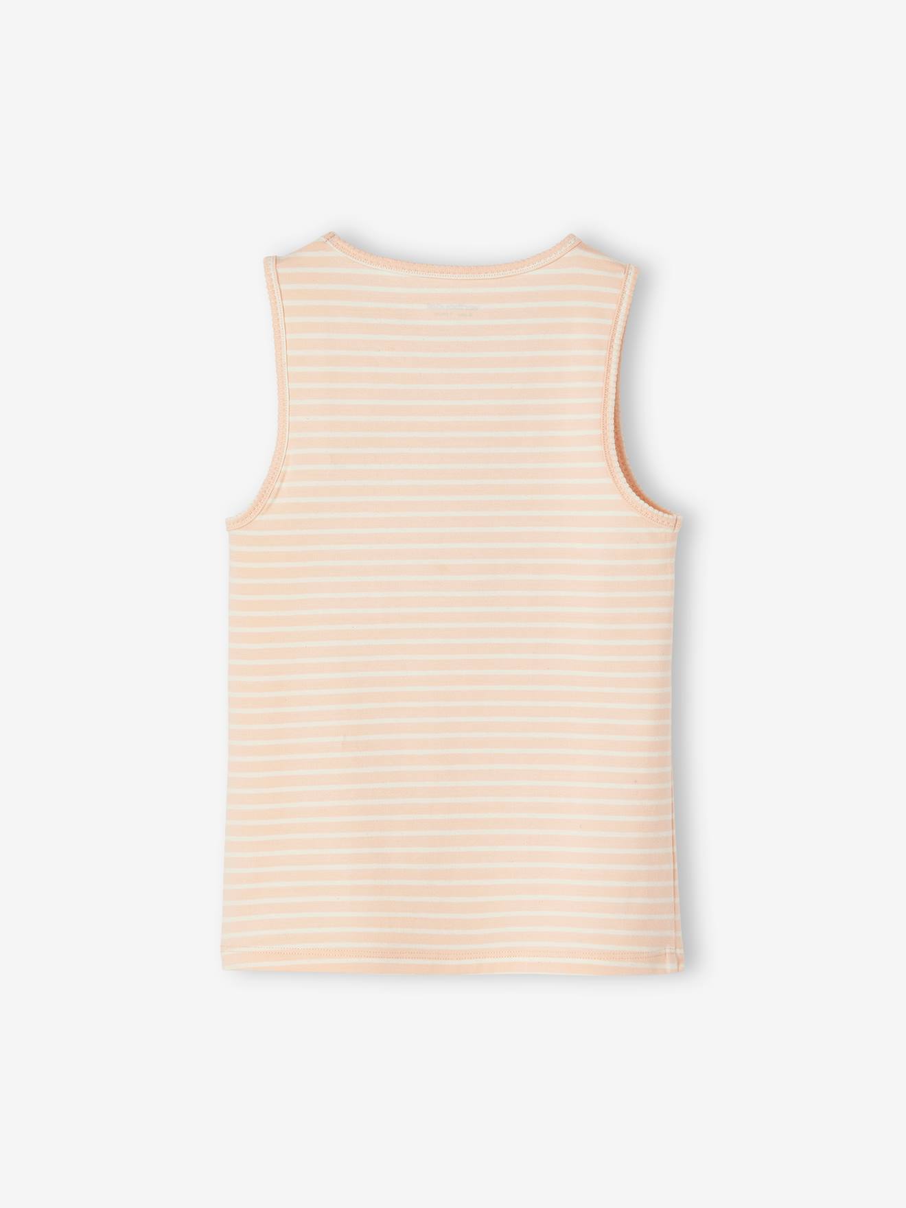 Lot de 2 débardeurs imprimés fille rose pâle
