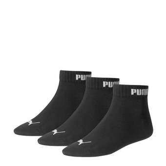 PUMA 3er Pack Quarter Socken in schwarz