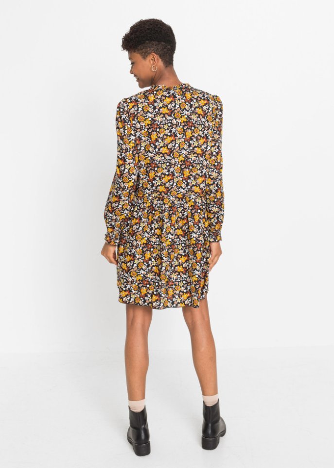 Blusenkleid mit Blumenprint aus nachhaltiger Viskose