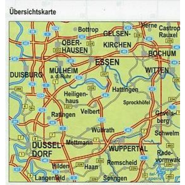 NRW-Wanderkarte 15. Velbert, Baldeneysee 1  : 25 000 - Wanderkarte
