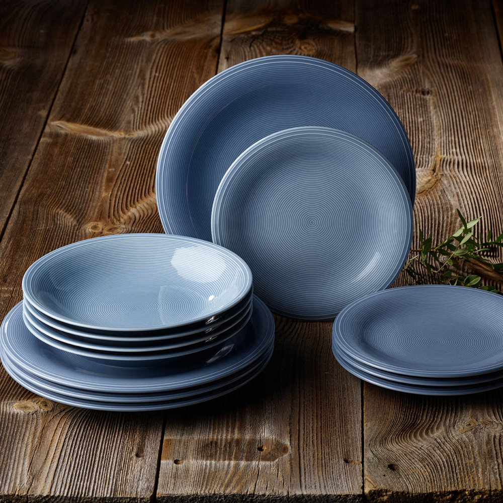 like. by Villeroy & Boch Set Starter Assiette 12pcs. Color Loop Horizon service de vaisselle