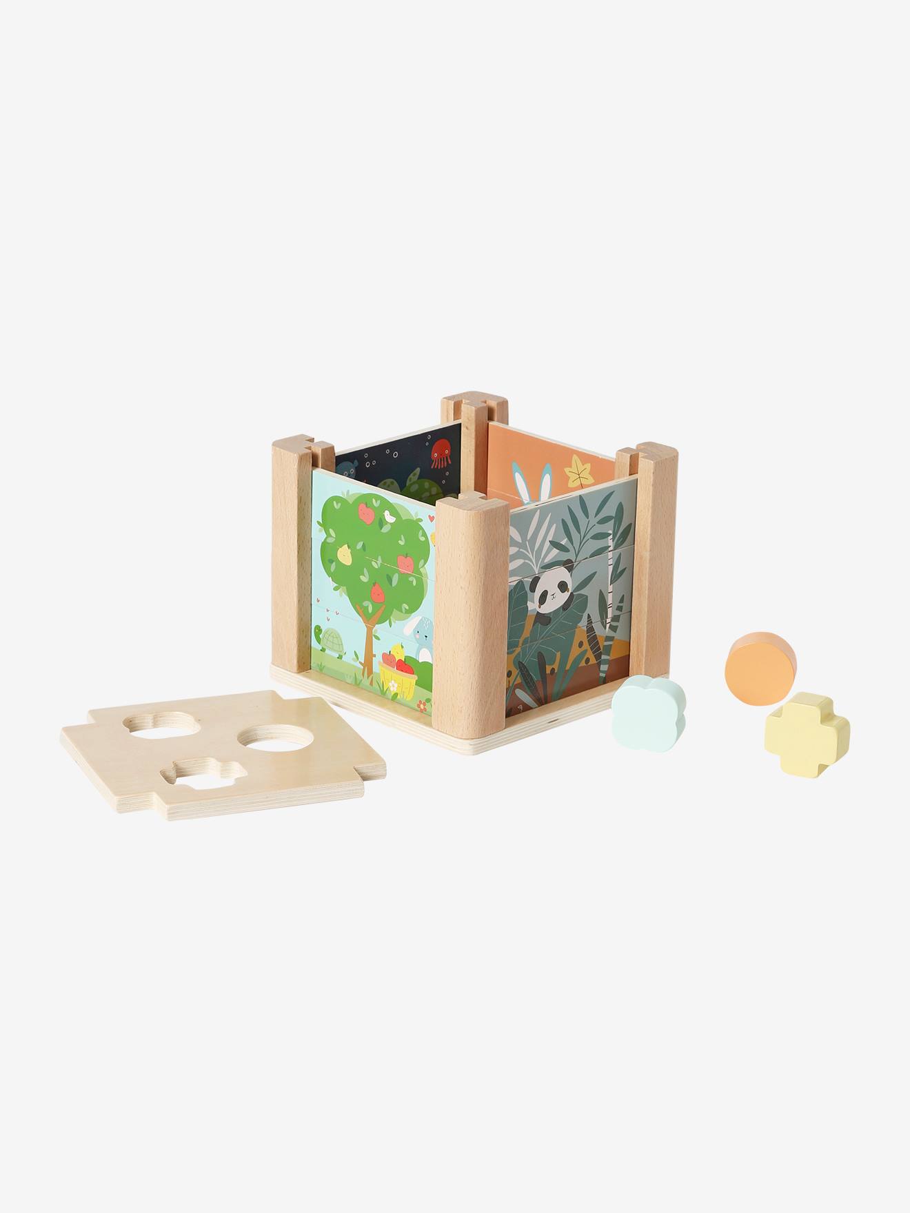 Vertbaudet Baby Activity-Würfel Holz FSC - grün