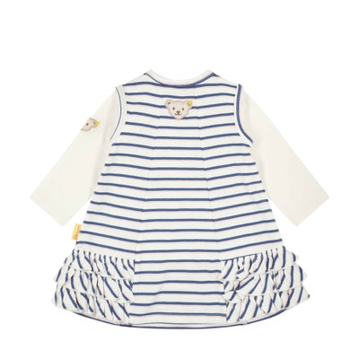 Set Kleid + T-Shirt langarm, weiß für Mädchen