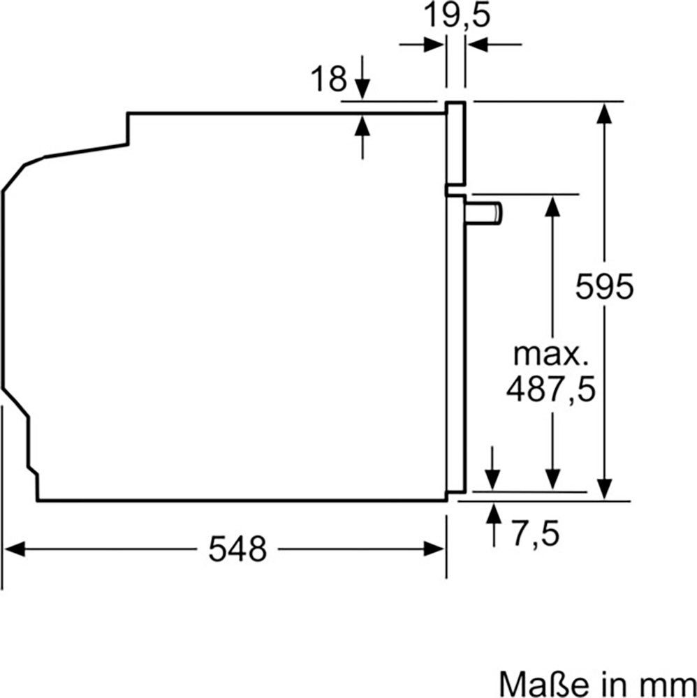 SIEMENS Einbaubackofen iQ700 HB734G1B1, mit Teleskopauszug nachrüstbar, ecoClean
