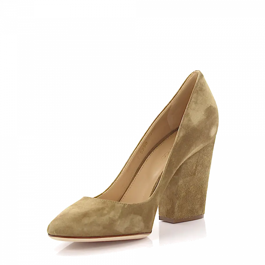 Sergio Rossi - Pumps Kalbsleder Veloursleder beige - beige