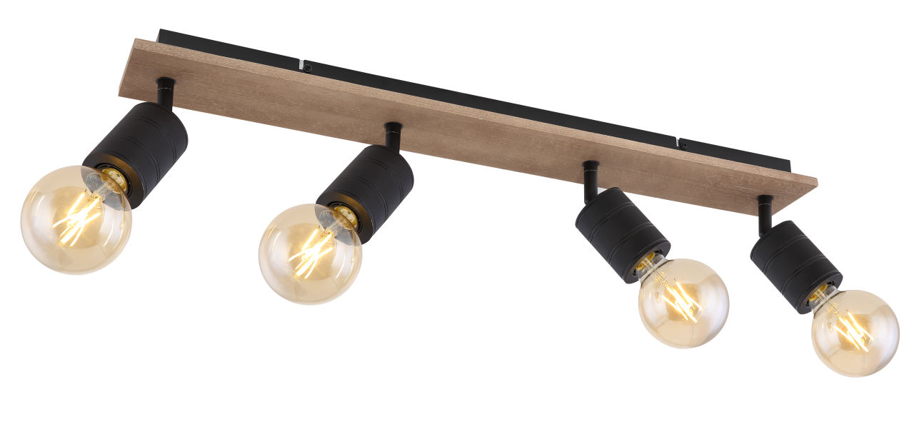 Globo Lighting - JOSELLA - Strahler Holz dunkelbraun, 4x E27