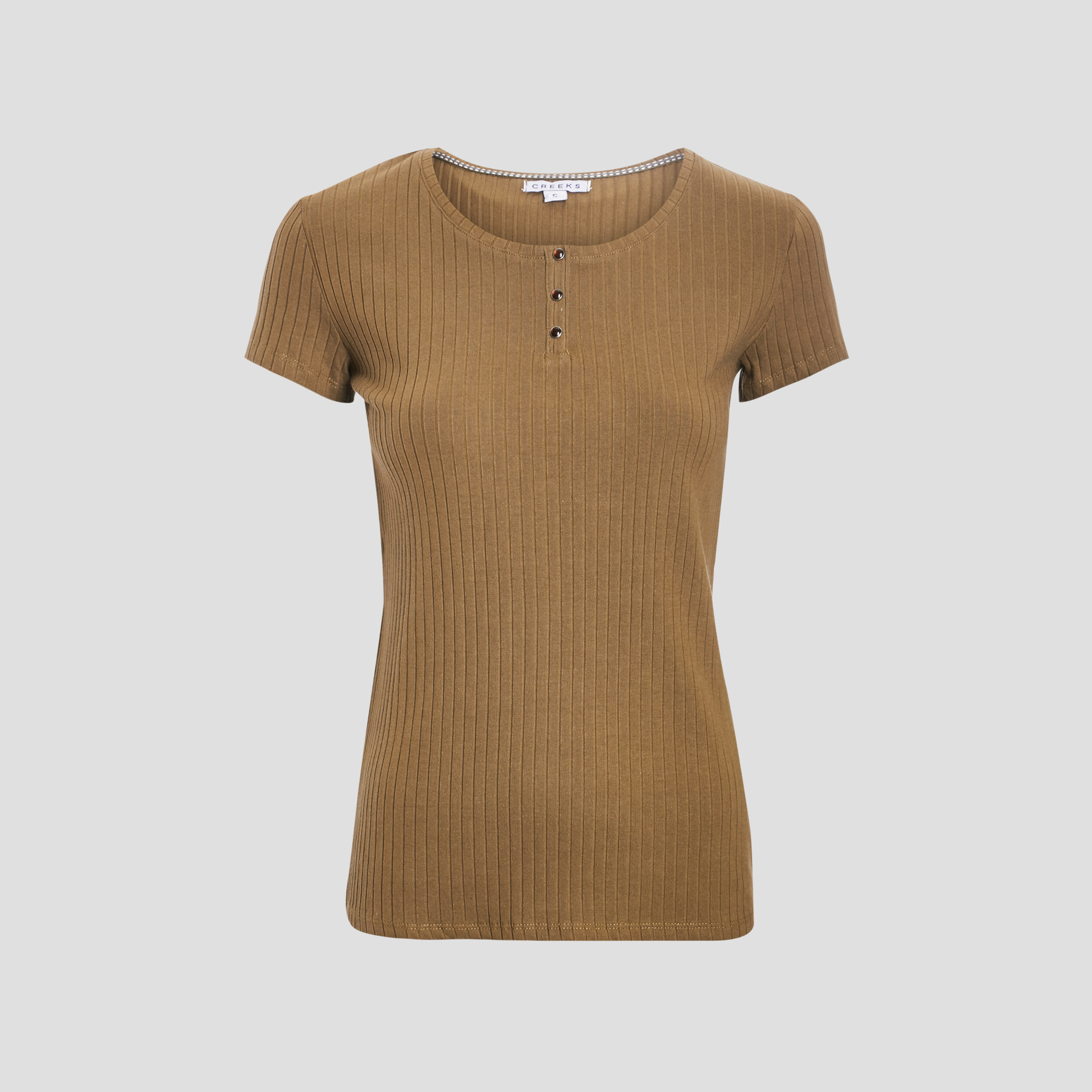 T-shirt manches courtes vert kaki femme | La Halle